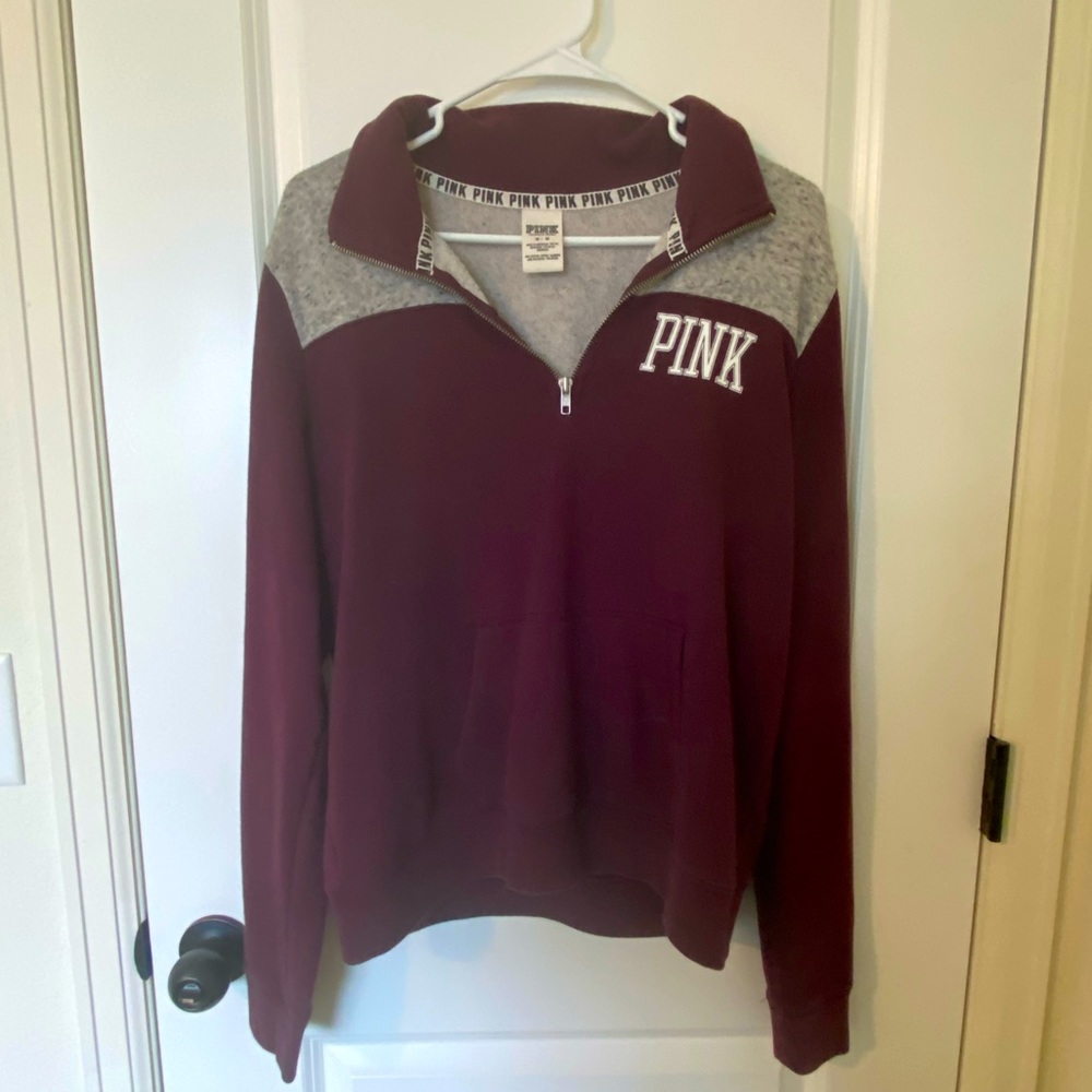 PINK quarter zip sweatshirt